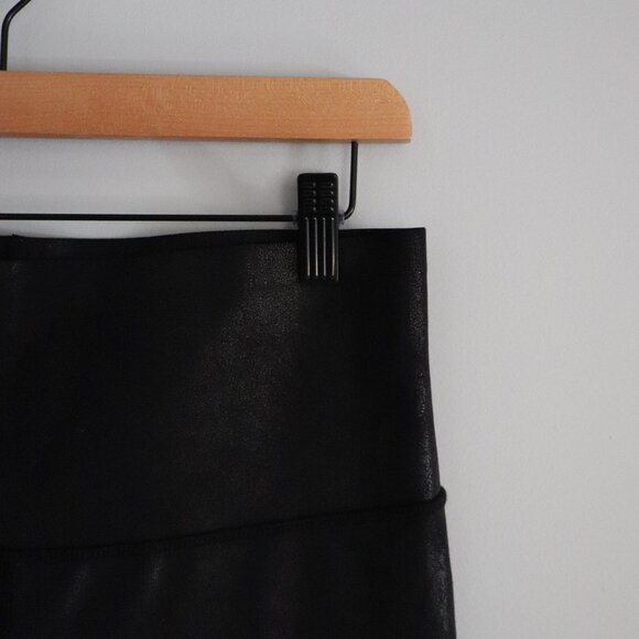 Knix Papaya Black Sz M Faux Leather Sculpting Shapewear High Rise Leggings - Picture 5 of 10